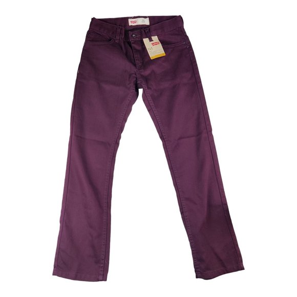 NWT Levi's 511 Slim Fit Dark Purple Jeans Tapered Leg - Picture 2 of 8